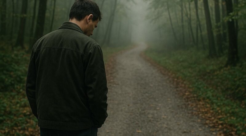 Férfi válaszút előtt