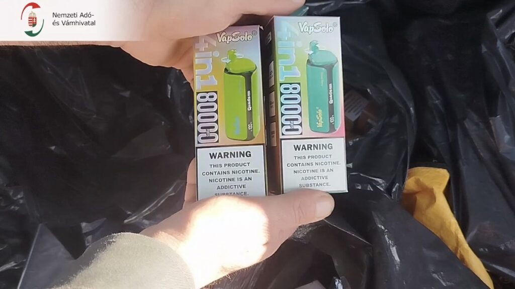 Vapsolo elektronikus cigaretták a NAV ellenőrzés során